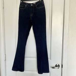 JILL STUART Womens Sz 8 Dark Blue Wash Boot Cut Denim Blue Jeans Pants